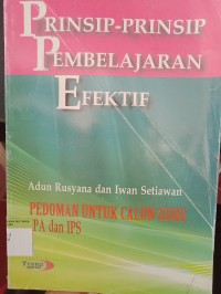 Prinsip-prinsip pembelajaran efektif