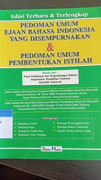 Pedoman umum ejaan bahasa indonsia yang disempurnakan -EYD-