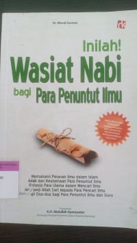 Inilah! wasiat nabi bagi para penuntut ilmu