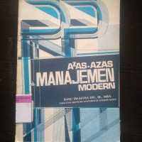 Azas-azas manajemen modern