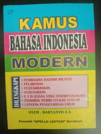 Kamus bahasa indonesia modern