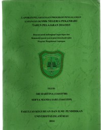 Laporan pelaksanaan praktik pengalaman lapangan di SMK negeri 6 pekanbaru (PPL): mahasiswa sastra satu (S1) tahun  pelajaran 2014/2015
